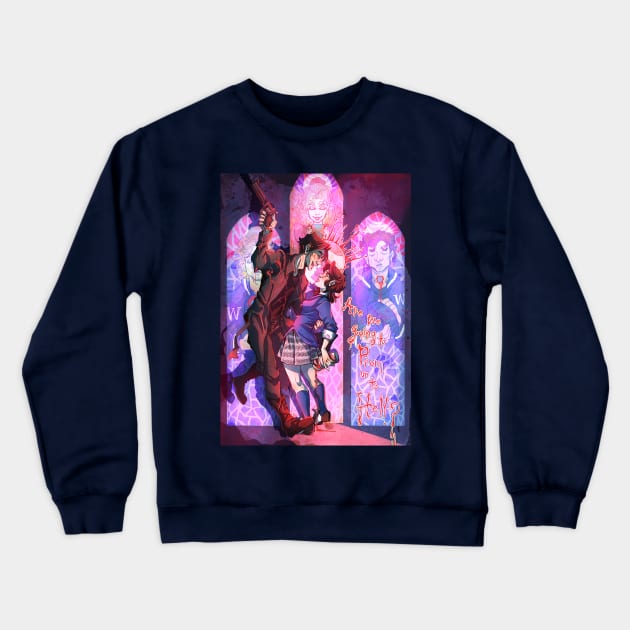 Heathers - Our Love is God Crewneck Sweatshirt by Mordred's Crown